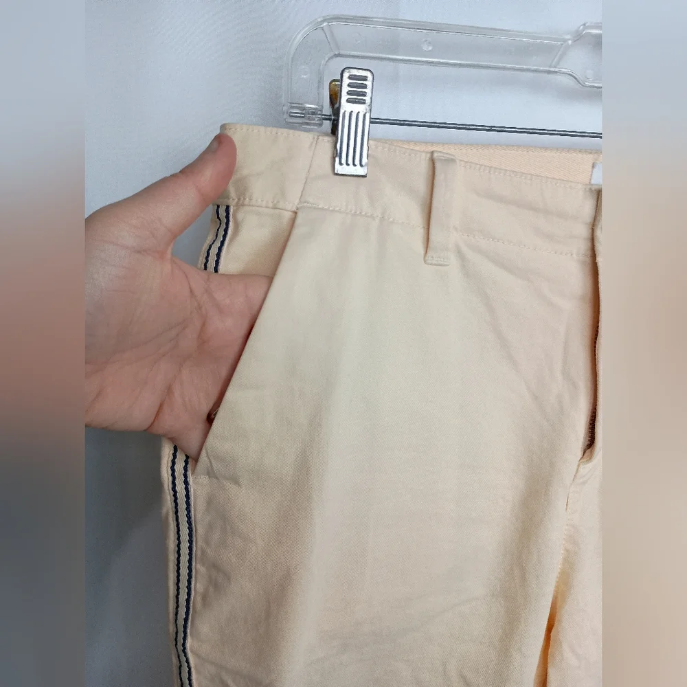 GAP Girlfriend Chinos Midrise Yellow Cream Blue‎ Stripe (#1,348)